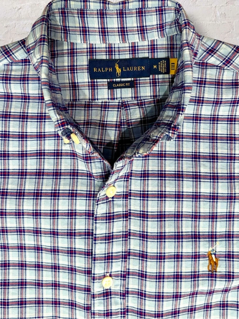 Polo Ralph Lauren Purple Plaid Button Down Shirt Multicolor Pony Classic Mens